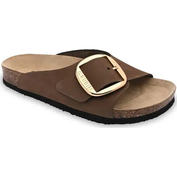 Dámská zdravotní obuv Grubin zdravotní dámská kožená obuv Sicilija pantofle hnědá 0613610 Velikost obuvi: 40, Barva obuvi: Hnědá