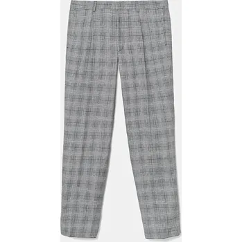 Lněné kalhoty Michael Kors MK0SP01077 šedá 09X, vel. 52