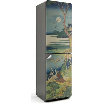 Fototapeta Ochranná Dekorativní Nálepka na Lednici Výtisk HD Japonská Dřevořezba