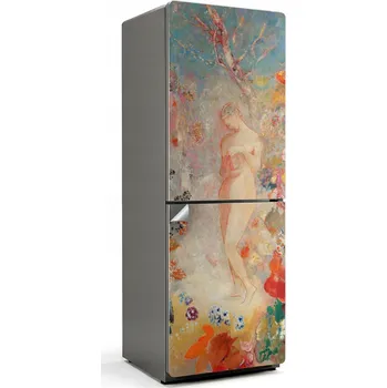 Fototapeta Samolepka na ledničku Samolepicí Ochranná Omyvatelná Postava mezi květinami