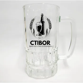 Sklenice Skleněný půllitr se jménem Ctibor v1