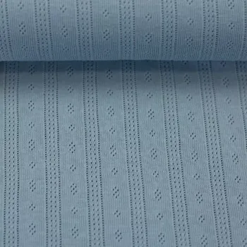 Ajour, úplet s dírkami Modrošedá (E) (Podzimní kolekce LIMITKA 2025)