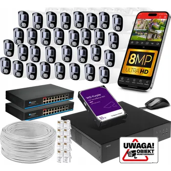 IP kamera Monitorovací sada Zintronic 32xIKTP830V1-IR64S812MP-2xCERVUS