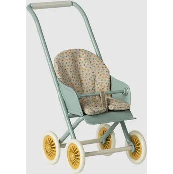 Kočárek pro panenku Kočárek pro myšky mint Maileg