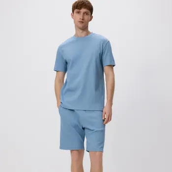 Reserved - Strukturální šortky regular - bleděmodrá - 626EF-05X - 626EF-05X-M