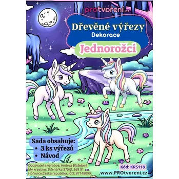 kreativní sada Kreativní sada, JEDNOROŽCI, 11,9x18,1 cm, 3ks/sada