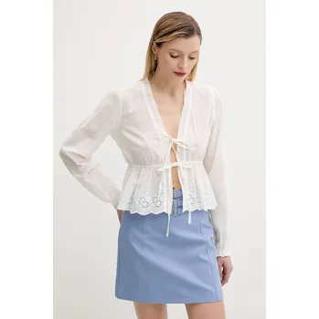 Bavlněná košile Answear.LAB 243.tos béžová 01X, vel. M