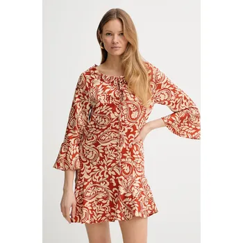 Dámské šaty Šaty Liu Jo oranžová barva, mini, WA5027.T5973 28X, vel. 40