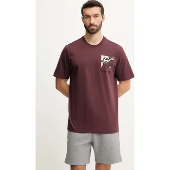 Pánské tričko Bavlněné tričko adidas x Mercedes JW3363 burgundské 93X, vel. M