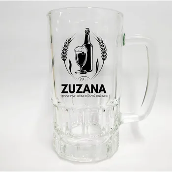 Sklenice Skleněný půllitr se jménem Zuzana v1