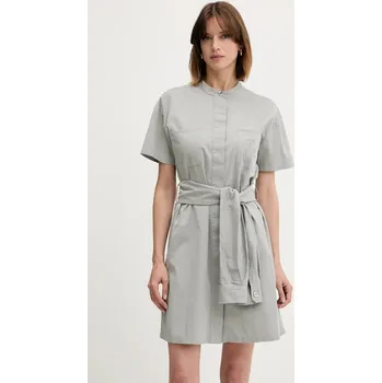 Dámské šaty Šaty Emporio Armani šedá barva, mini, EW000738 AF12432 EW000738.AF12432 09X, vel. 40