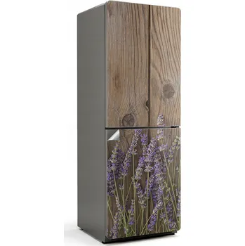 Fototapeta Dekorativní samolepka na lednici – Květiny na dřevěném pozadí