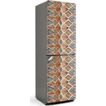 Fototapeta Samolepicí nálepka na ledničku do kuchyně Geometrie v etnickém stylu
