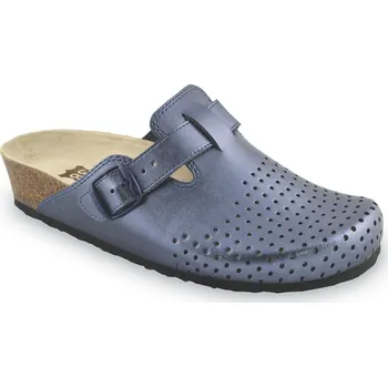 Dámská zdravotní obuv Grubin zdravotní dámská kožená obuv Beograd pantofle uzavřené metalic 0133670 Velikost obuvi: 40, Barva obuvi: Metalic