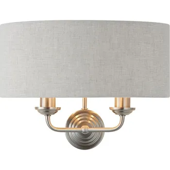 Nástěnné svítidlo Endon 94403 - Nástěnné svítidlo HIGHCLERE 2xE14/40W/230V šedá/matný chrom