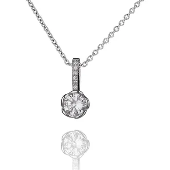 Náhrdelník Stříbrný náhrdelník s drobným zirkonovým zdobením - Meucci SS192N Velikost: 45