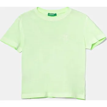 Dětské bavlněné tričko United Colors of Benetton 3085G10JP.P.Seasonal zelená 71X, vel. 116
