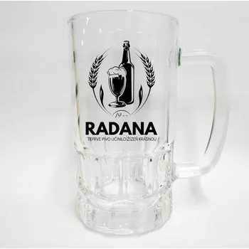 Sklenice Skleněný půllitr se jménem Radana v1