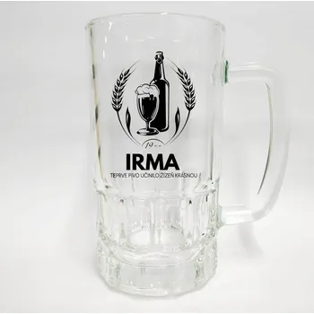 Sklenice Skleněný půllitr se jménem Irma v1