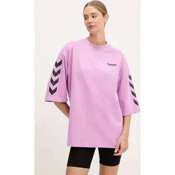 Oblečení a móda Bavlněné tričko Hummel 227561 fialová 40X, vel. L