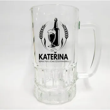 Sklenice Skleněný půllitr se jménem Kateřina v1