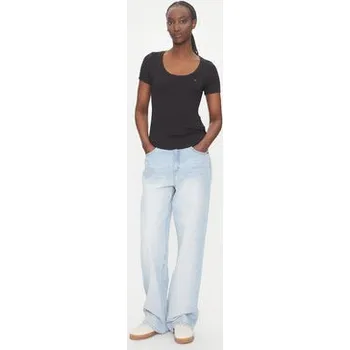 Pánské oblečení Tommy Jeans T-Shirt Essential DW0DW20916 Černá Regular Fit XS