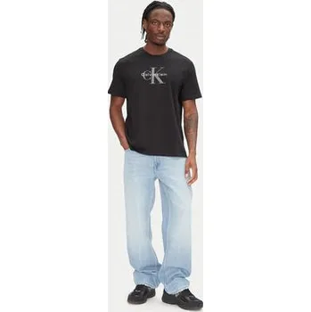 Pánské tričko Calvin Klein Jeans T-Shirt Hero Monologo LV04RB862G Černá Regular Fit XL