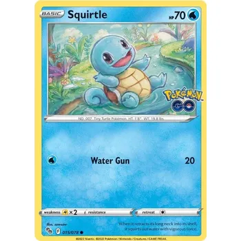 Sběratelská karetní hra Squirtle 015/078 - Pokémon GO Typ karty: Reverse Holo