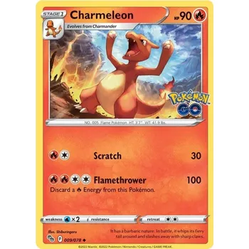 Sběratelská karetní hra Charmeleon 009/078 - Pokémon GO Typ karty: Reverse Holo