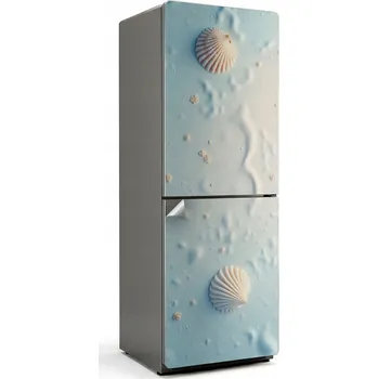 Fototapeta Samolepicí Fólie na ledničku, dekorativní polep do kuchyně - mušle na písečném pozadí