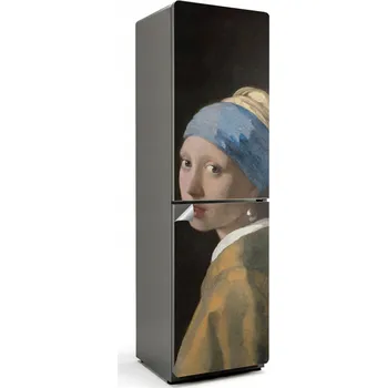 Fototapeta Dekorativní Samolepicí nálepka na ledničku Portrét dívky s perlou