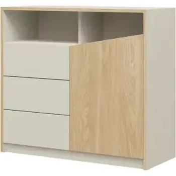 Ložnicová sestava Komoda Asim R5 dub/šedobéžová - SLEVA 3% s kodem radost25