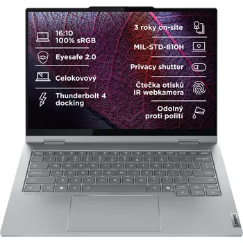 Notebook Lenovo ThinkBook 14 2-in-1 G5 Ultra 5 225U/AI/16GB/512 GB SSD/14" WUXGA Touch/3yOnsite/Win11 Pro/šedá
