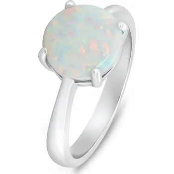 Prsten Brilio Silver Půvabný stříbrný prsten s opálem RI105W 60 mm + 2 měsíce na vrácení zboží