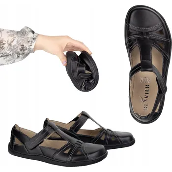 Dámské tenisky Dámské BAREFOOT boty na léto Olivier 1285 na suchý zip černé 41