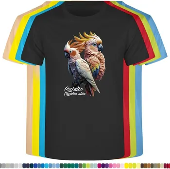 Dívčí tričko detske-levne-bavlnene-tricko-potisk-kakadu-bily Barva: Black -černá, Dětská bavlněná trička JHK: XL