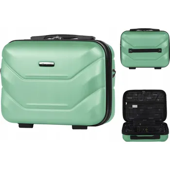 KUFŘÍK CESTOVNÍ KOSMETICKÁ TAŠKA ZAVAZADLA DIAMOND MÁTOVÝ Tvrdý BC 14" A227 ABS