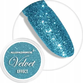 Prášek na nehty Ozdoby Na Nechty ALLEPAZNOKCIE 1,5g Velvet Effect Modrý Č.13