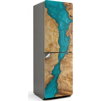 Fototapeta Samolepící Fólie na Lednici Snadné Čištění Vzor přírodního dřeva s pryskyřicí