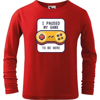 Dětská móda DOBRÝ TRIKO Dětské bavlněné triko s potiskem To be here Velikost: 146/10 let, Barva: Červená