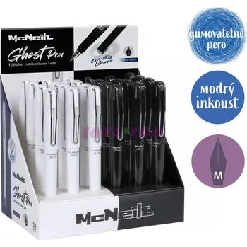 Colorino R3469900001 gumovatelné bombičkové pero McNeill - Black & White modrá náplň
