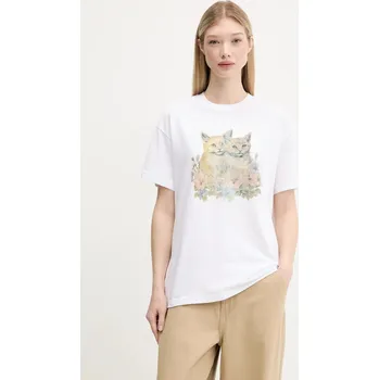 Dámské tričko Bavlněné tričko Vans dámské, bílá barva, VN000MD2WHT1 00X, vel. XL