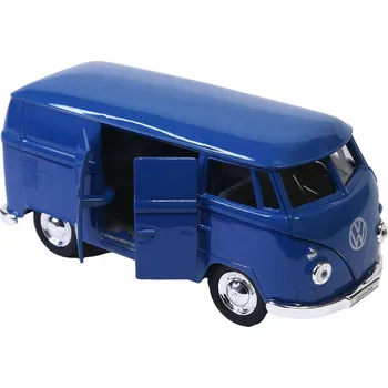 autíčko Volkswagen 1963 T1 Bus panel model v měřítku 1:34 -39 WELLY Nex modrý