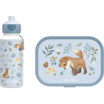 dětská jídelní sada Little Dutch Svačinový set (láhev 400ml+box) Forest Friends (107410165408LD)