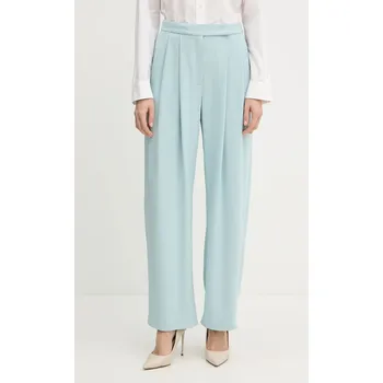 Kalhoty Pinko dámské, tyrkysová barva, high waist, 103235 A213 103235.A213 56X, vel. 42