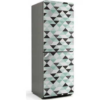 Fototapeta Samolepicí nálepka na ledničku do kuchyně Vzor s trojúhelníky a tečkami