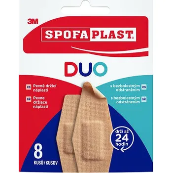 Náplast 3M Spofaplast Duo náplasti, mix různých druhů, balení 8 ks