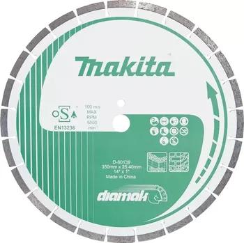 Řezný kotouč D-80139 Kotouč řezný diamantový segmentový Diamak 350x25.4mm Makita