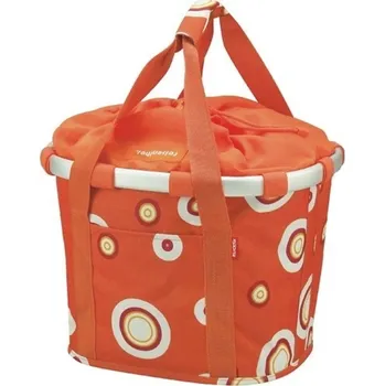 brašna na kolo KLICKfix Bikebasket oranžová s puntíky