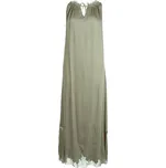 Šaty Nu Denmark 8400-23 olivové s krajkou dlouhé Velikost: 38